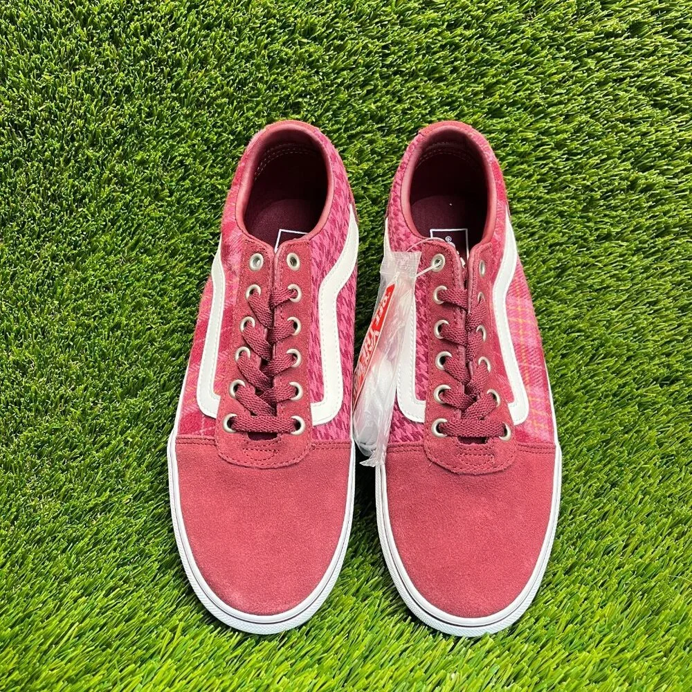 Vans Ward Platform Womens Size 10 Red White Walking Skateboard Shoes Sneakers